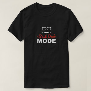 T-shirt Drôle mode papa meilleur noir et blanc moderne