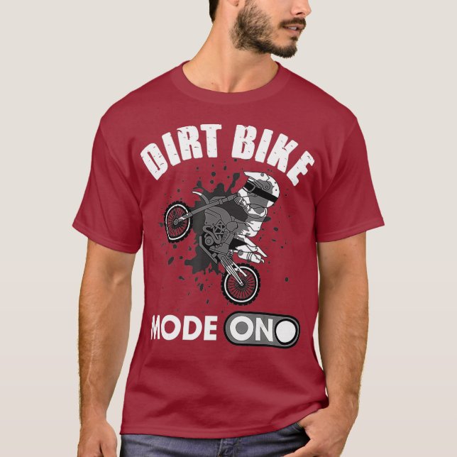 T-shirt Drôle Mode Vélo Dirt Sur Cadeau Pour Motocross Rid (Devant)
