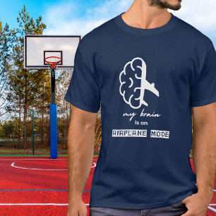 T-shirt Drôle Mon Cerveau est en Mode Avion Collègue Simpl