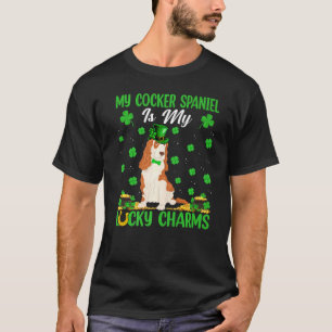 T-shirt Drôle Mon Cocker Spaniel Est Mon Lucky Charms St P