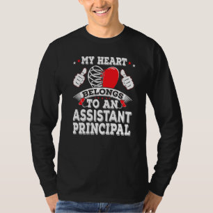 T-shirt Drôle Mon Coeur Appartient À Vale Principale Adjoi