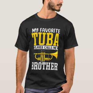 T-shirt Drôle Mon Joueur De Trompette Tuba Préféré M'appel