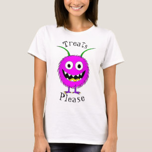 T-shirt Drôle, Monstre de Dessin Animé, Halloween "Des fri