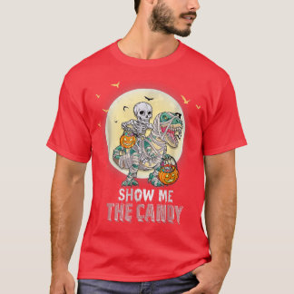 T-shirt Drôle montrez-moi le mème bonbon Skeleton Riding m