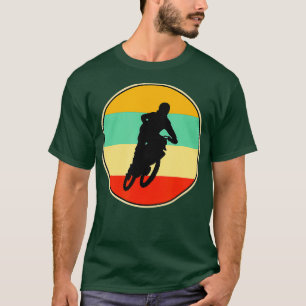 T-shirt Drôle Motocross Retro Vintage Player Cadeau
