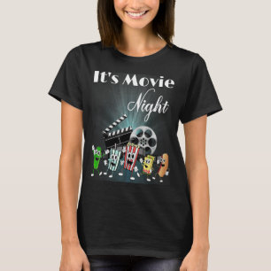 T-shirt Drôle Movie Nuit Popcorn Pickle Hot Dog Candy