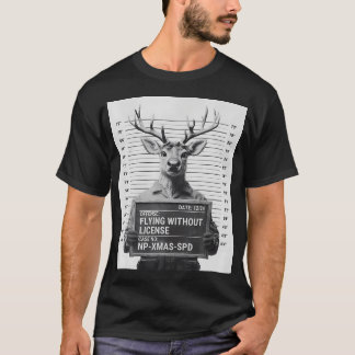 T-shirt Drôle Mugshot de rennes de Noël