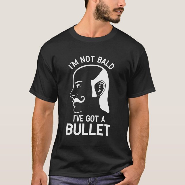 T-shirt Drôle Mullet Je Ne Suis Pas Bald (Devant)