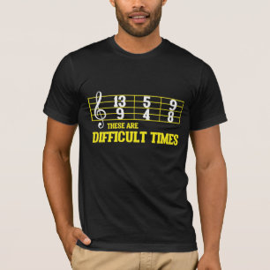 T-shirt Drôle musicien Feuille de temps difficile Enseign