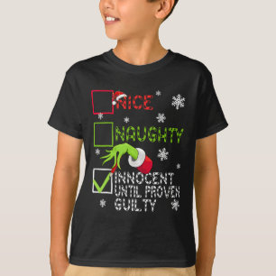 T-shirt Drôle Naughty Innocent jusqu'à preuve du contraire