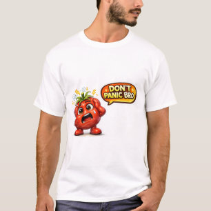 T-shirt drôle Ne Panique Pas Frère Fraise Mignon