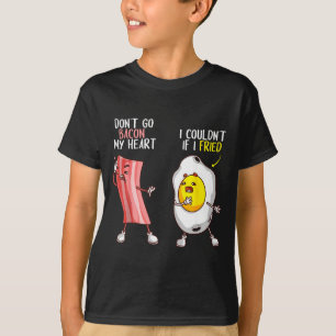 T-shirt Drôle Ne Partez Pas Lard Mon Cœur Cool Lard Et Œuf