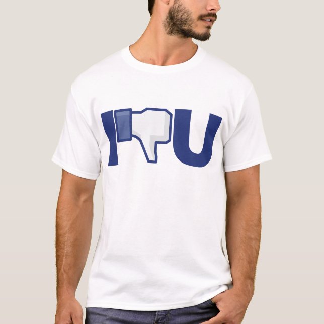 T-shirt drôle Ne pas aimer les pouces vers le bas (Devant)