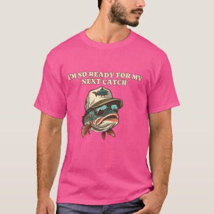 T-shirt Drôle ne peut pas attendre de attraper le poisson