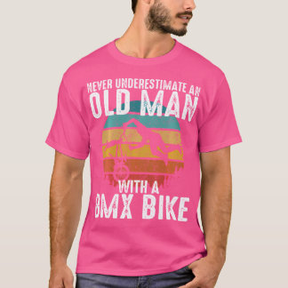 T-shirt Drôle Ne Sous-Estime Jamais Un Vieux Homme Avec Un