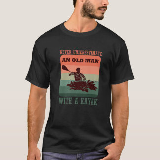 T-shirt Drôle Ne Sous-Estime Jamais Un Vieux Homme Avec Un
