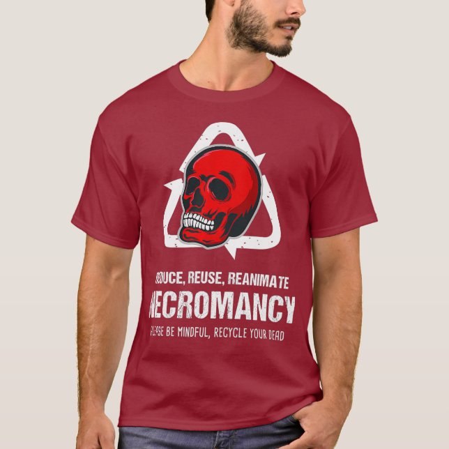 T-shirt Drôle Necromancy Gamer D20 Dice Dungeon Dragons (Devant)