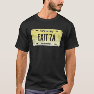 T-shirt Drôle NJ State Vanity License Plate SORTIE 7A