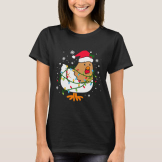 T-shirt Drôle Noël Adulte Poulet Avec