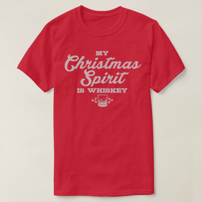 T-shirt Drôle Noël Boire Chemise Whiskey Liquor Drin (Design devant)
