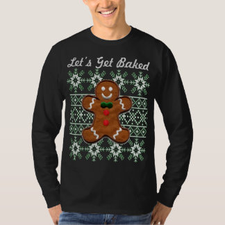 T-shirt Drôle Noël Cookie Gingerbread Homme Let's Get B