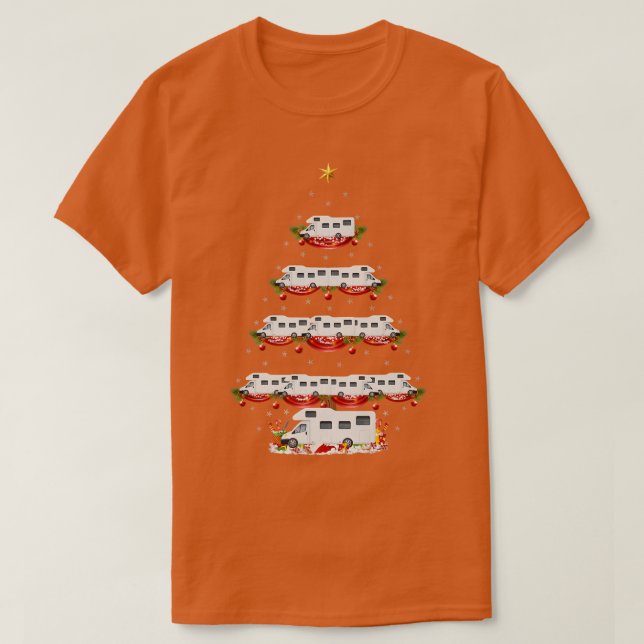 T-shirt Drôle Noël Correspondant Père Noël Camper Van Chri (Design devant)