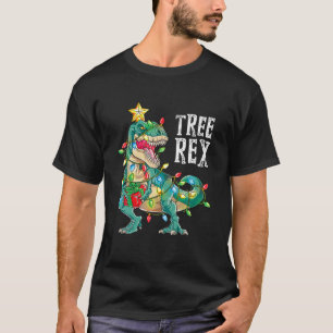 T-shirt Drôle Noël Dinosaur Arbre Rex Pajamas Hommes garço