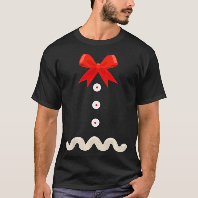 T-shirt Drôle Noël Gingerbread Homme Costume costume Noël (Devant)