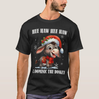 T-shirt Drôle Noël italien Donkey Dominic