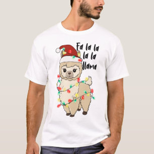 T-shirt Drôle Noël Llama