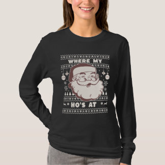 T-shirt Drôle Noël mignon Père Noël Ho Ho Design Ug