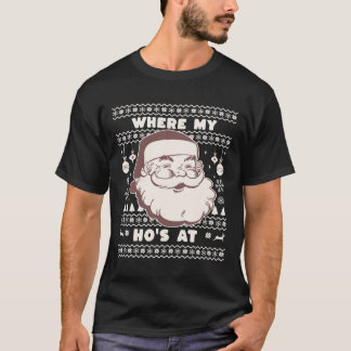 T-shirt Drôle Noël mignon Père Noël Ho Ho Design Ug