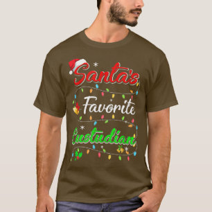 T-shirt Drôle Noël Père Noël Favori Gardien T-