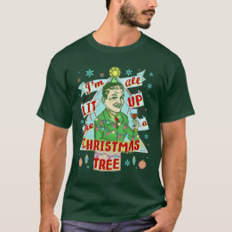 T-shirt Drôle Noël Rétro Boire Humour Homme Éclairé