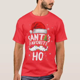 T-shirt Drôle Noël Santas Favori Ho Xmas