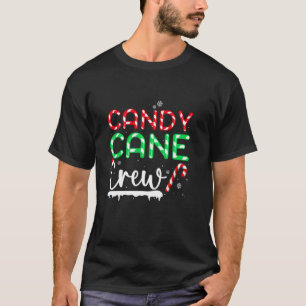 T-shirt Drôle Noël Sucre de canne Crew Sweet Candy Merry