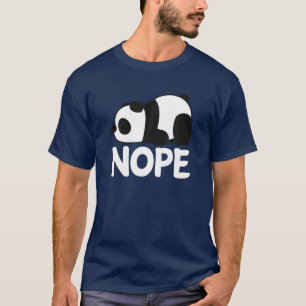T-shirt Drôle Non Aujourd'Hui Lazy Migny Géant Panda Porte