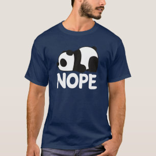 T-shirt Drôle Non Aujourd'Hui Lazy Migny Géant Panda Porte
