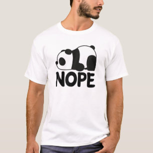 T-shirt Drôle Non Aujourd'Hui Lazy Migny Géant Panda Porte