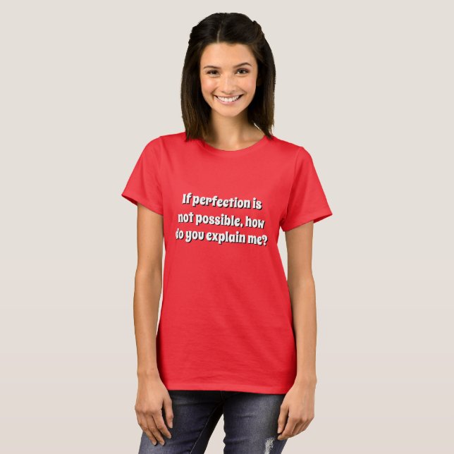 T-shirt Drôle Nouvel Été PERFECTION POSSIBLE (Devant entier)
