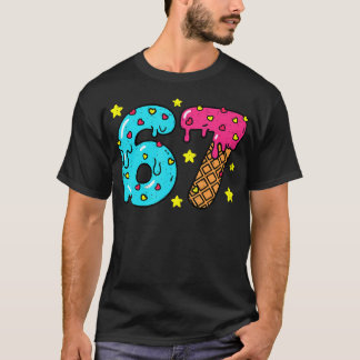 T-shirt Drôle Numéro Six Sept Glace Goutte Cool Meme 67