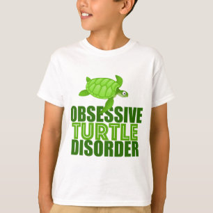 T-shirt Drôle Obsessionnel Turtle Trouble Enfants