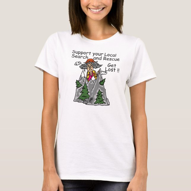 T-shirt Drôle obtenez perdu (Devant)