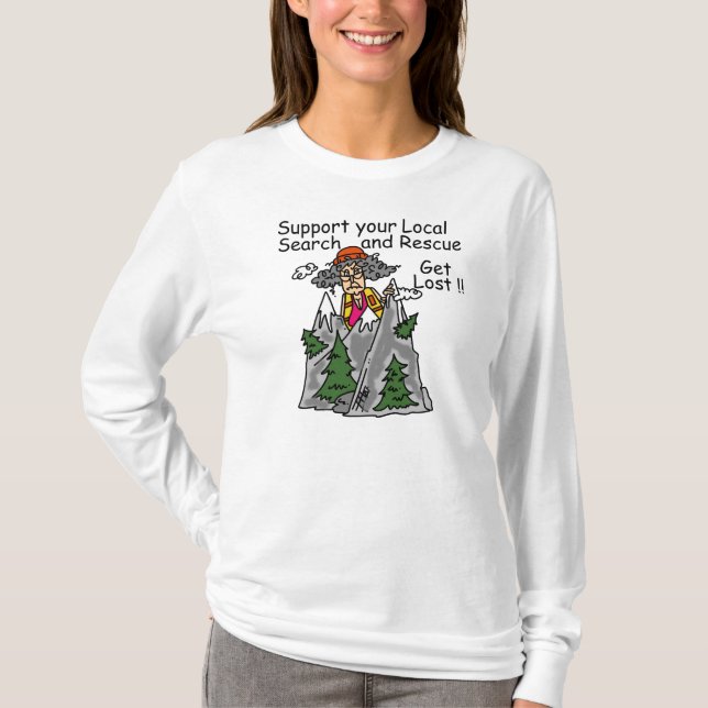 T-shirt Drôle obtenez perdu (Devant)