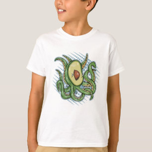T-shirt Drôle Octopus Avocado