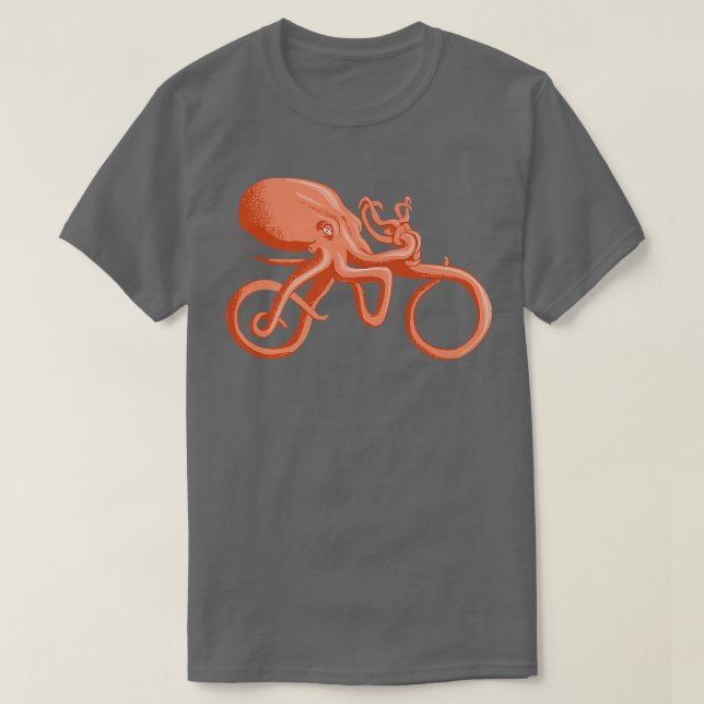 T-shirt Drôle Octopus Ridge Vélo Rider Octo Motorc (Design devant)