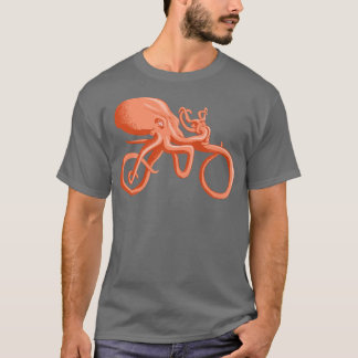 T-shirt Drôle Octopus Ridge Vélo Rider Octo Motorc