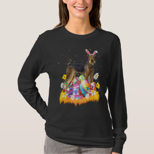 T-shirt Drôle Oeuf de Pâques Airedale Terrier Chien de Pâq