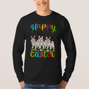 T-shirt Drôle Oeuf de Pâques Bunny Great Pyrénées Chien Ha