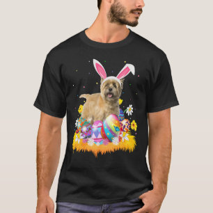 T-shirt Drôle Oeuf de Pâques Cairn Terrier Chien de Pâques